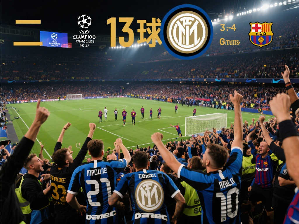 13球狂飙+惊天逆转+绝杀时刻！欧冠传奇之战：国米沸腾，巴萨遗憾